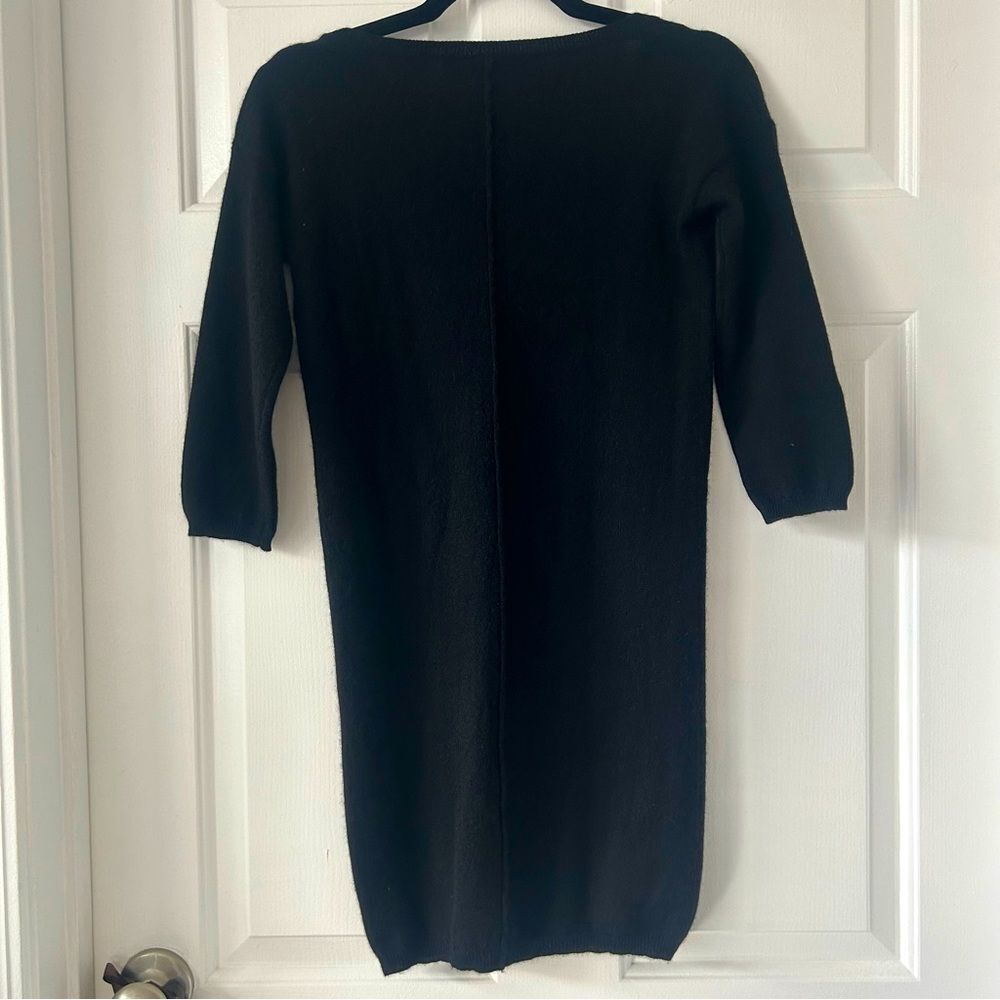 360 Cashmere 100% Cashmere Dress in Black Size XS Light Weight 3/4ths Sl…